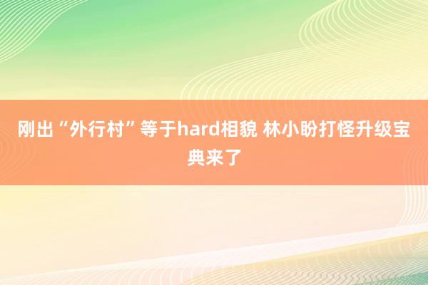 刚出“外行村”等于hard相貌 林小盼打怪升级宝典来了