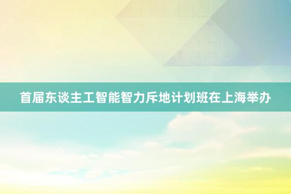 首届东谈主工智能智力斥地计划班在上海举办